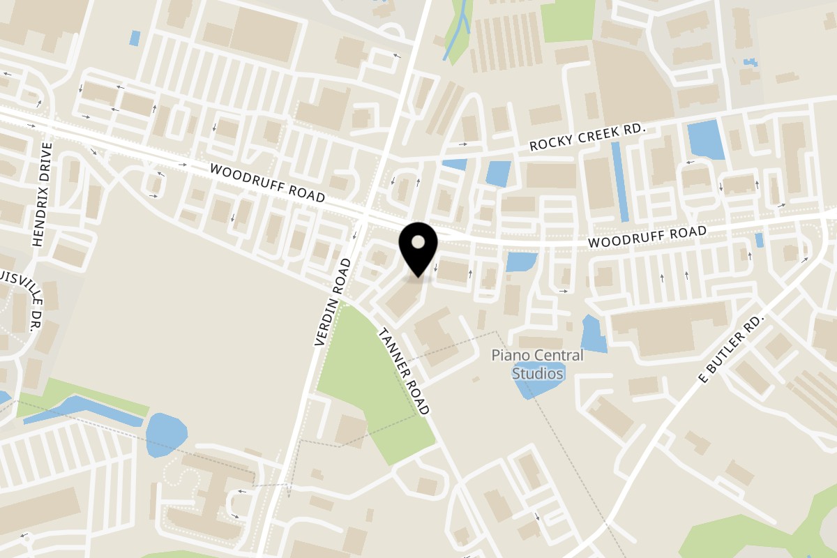 Map showing the location of ichop on 1616 Woodruff Rd d in Greenville